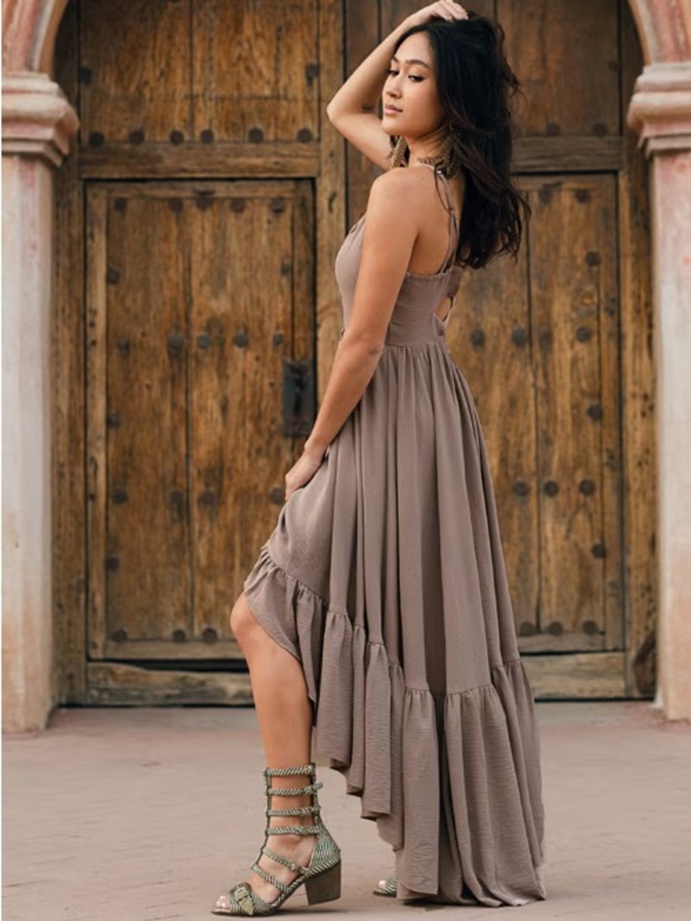 Joyfolie MALA MAXI DRESS IN Clay - Picture 4 of 8